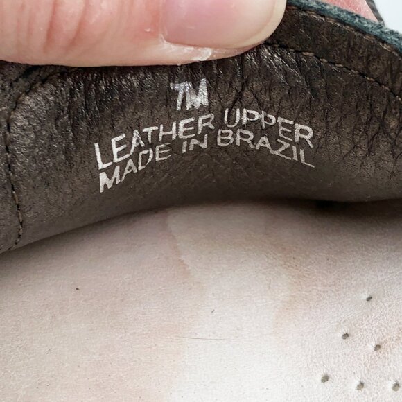 JILLIAN JONES Bronze Metallic Driving Loafer Leather Moccasin Womens 7 - Picture 8 of 9